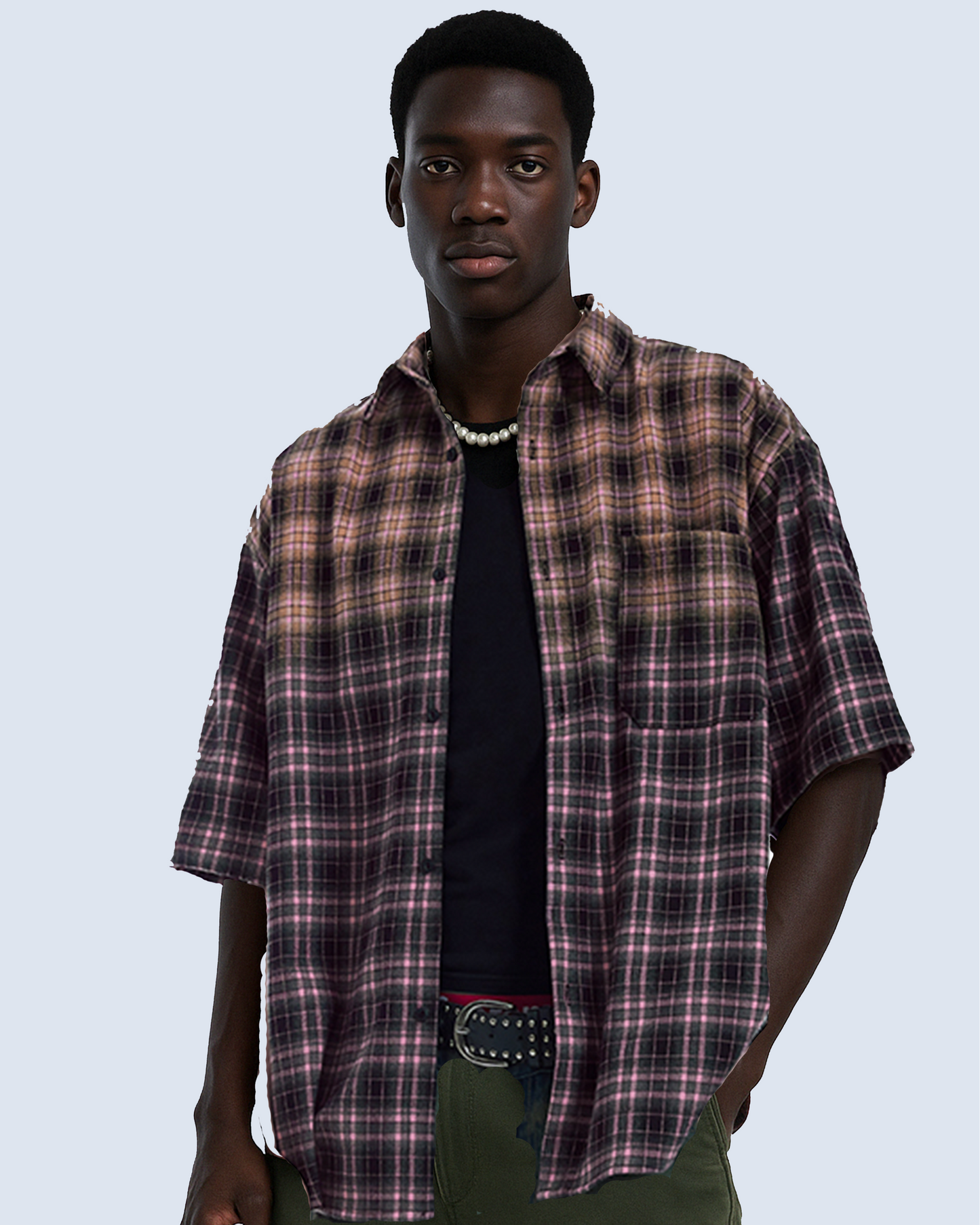 Plaid Shirt- pink