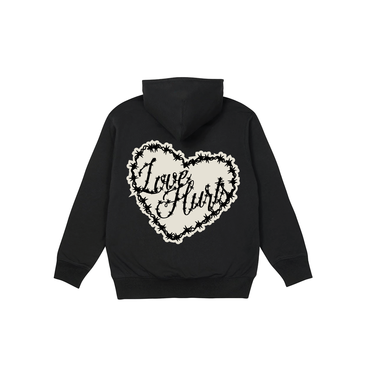 love hurts hoodie (black)
